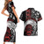 Honour The Treaty New Zealand Personalised Couples Matching Short Sleeve Bodycon Dress and Hawaiian Shirt Toitu Te Tiriti Indigenous Maori Face