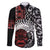 Honour The Treaty New Zealand Personalised Family Matching Puletasi and Hawaiian Shirt Toitu Te Tiriti Indigenous Maori Face