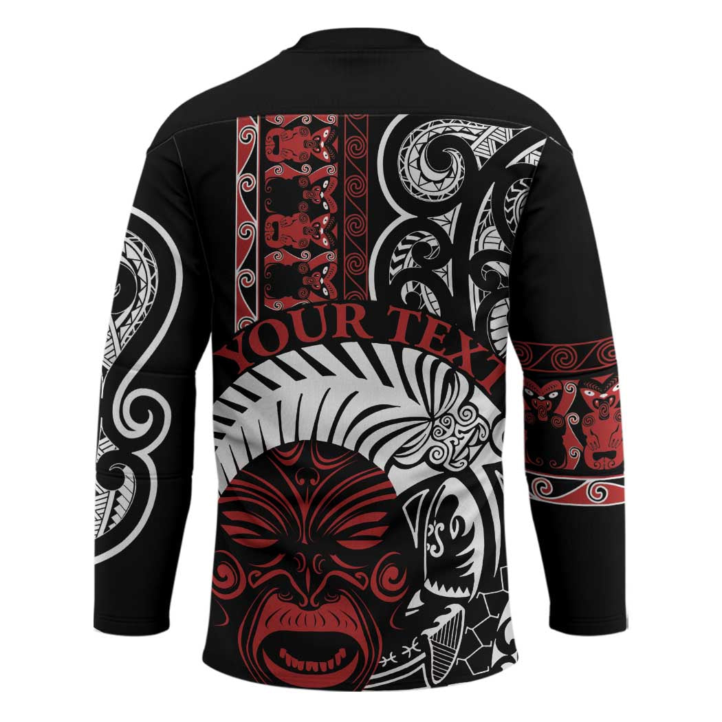 Honour The Treaty New Zealand Personalised Hockey Jersey Toitu Te Tiriti Indigenous Maori Face - Polynesian Pride