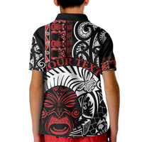 Honour The Treaty New Zealand Personalised Kid Polo Shirt Toitu Te Tiriti Indigenous Maori Face