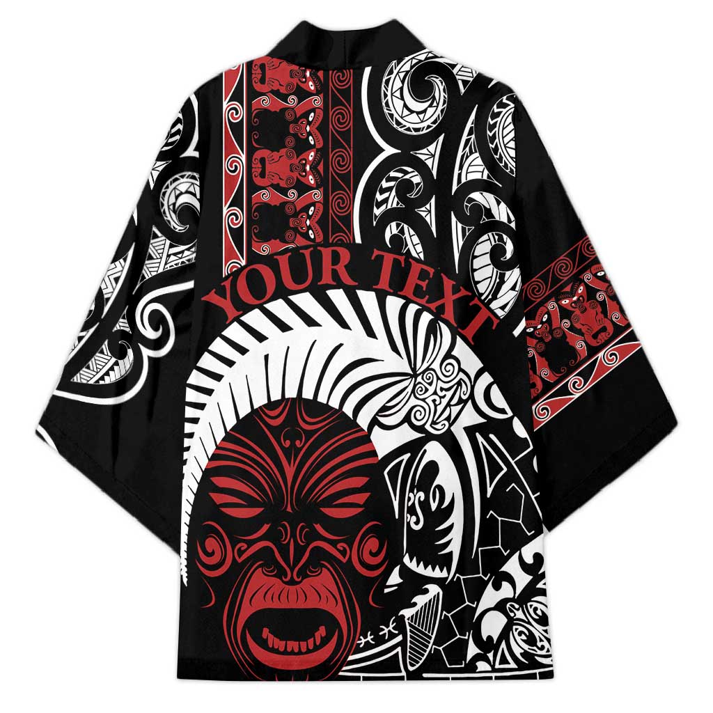 Honour The Treaty New Zealand Personalised Kimono Toitu Te Tiriti Indigenous Maori Face - Polynesian Pride