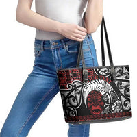 Honour The Treaty New Zealand Personalised Leather Tote Bag Toitu Te Tiriti Indigenous Maori Face LT9 - Polynesian Pride