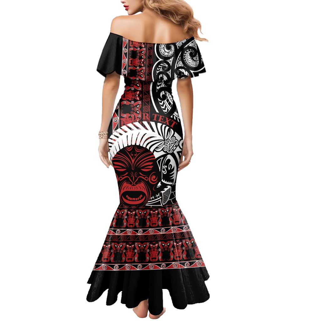Honour The Treaty New Zealand Personalised Mermaid Dress Toitu Te Tiriti Indigenous Maori Face LT9 - Polynesian Pride
