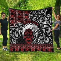 Honour The Treaty New Zealand Personalised Quilt Toitu Te Tiriti Indigenous Maori Face LT9 - Polynesian Pride