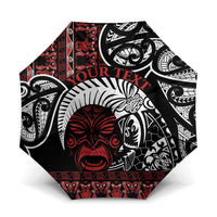 Honour The Treaty New Zealand Personalised Umbrella Toitu Te Tiriti Indigenous Maori Face - Polynesian Pride