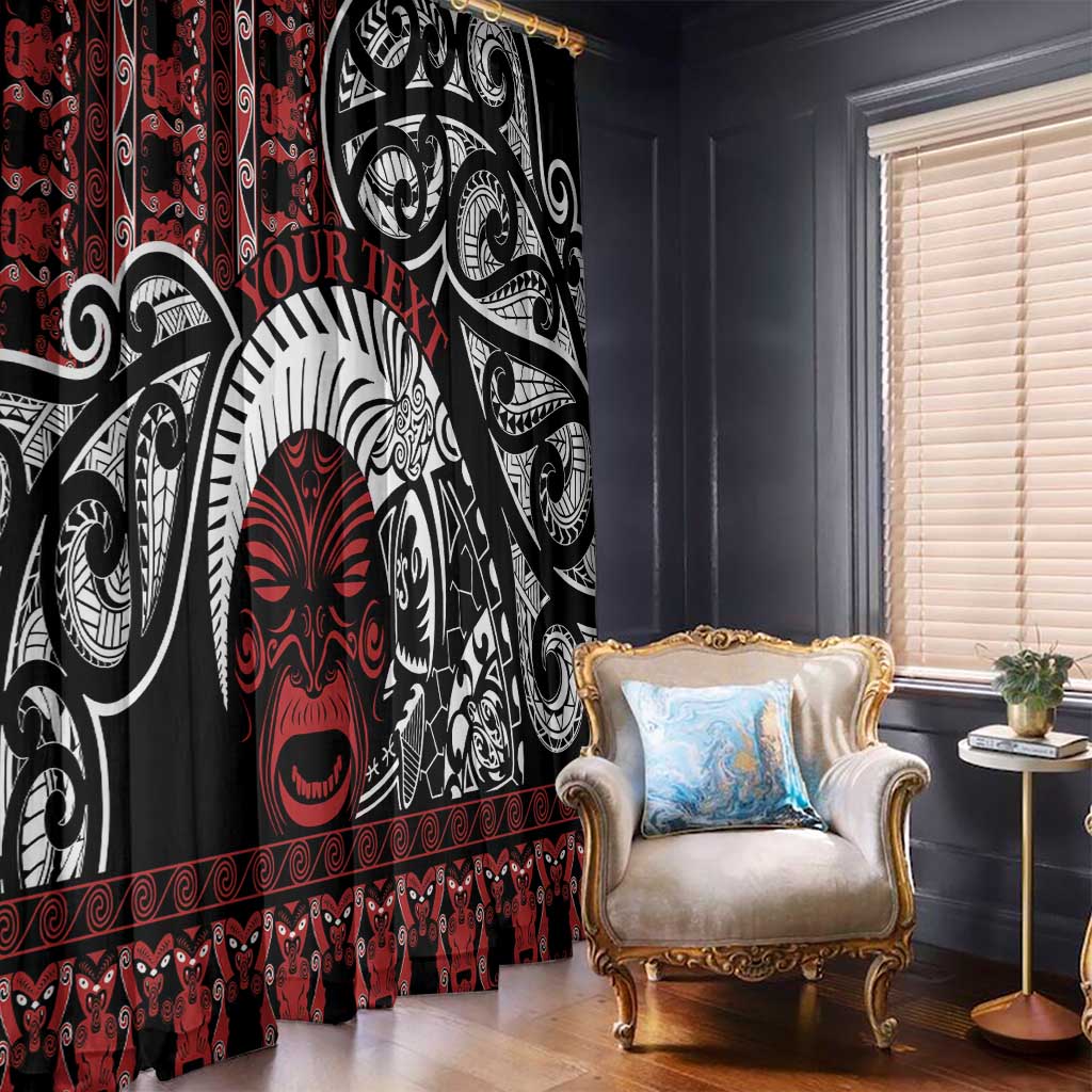 Honour The Treaty New Zealand Personalised Window Curtain Toitu Te Tiriti Indigenous Maori Face LT9 - Polynesian Pride