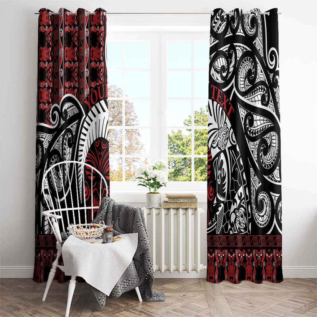 Honour The Treaty New Zealand Personalised Window Curtain Toitu Te Tiriti Indigenous Maori Face LT9 - Polynesian Pride