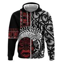 Honour The Treaty New Zealand Personalised Zip Hoodie Toitu Te Tiriti Indigenous Maori Face LT9 Zip Hoodie Black - Polynesian Pride