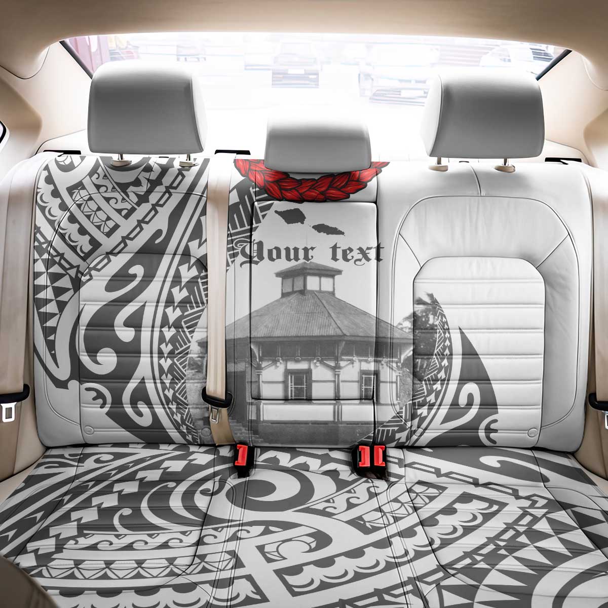 Samoa Mau Movement House Personalised Back Car Seat Cover Fa'a Samoa The Samoan Way
