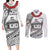 Samoa Mau Movement House Personalised Couples Matching Long Sleeve Bodycon Dress and Long Sleeve Button Shirt Fa'a Samoa The Samoan Way