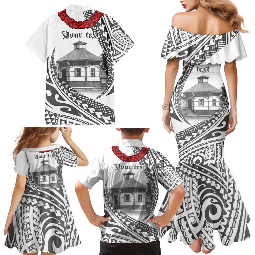 Samoa Mau Movement House Personalised Family Matching Mermaid Dress and Hawaiian Shirt Fa'a Samoa The Samoan Way
