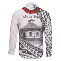 Samoa Mau Movement House Personalised Family Matching Off The Shoulder Long Sleeve Dress and Hawaiian Shirt Fa'a Samoa The Samoan Way