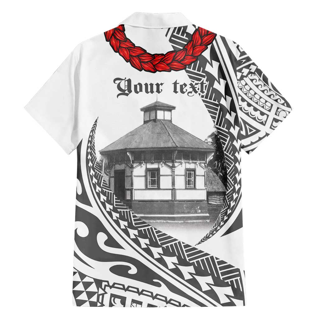 Samoa Mau Movement House Personalised Family Matching Off Shoulder Short Dress and Hawaiian Shirt Fa'a Samoa The Samoan Way