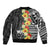 Samoa Tribal Hibiscus Flowers Bomber Jacket