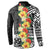 Samoa Tribal Hibiscus Flowers Button Sweatshirt