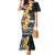 Samoa Tribal Hibiscus Flowers Family Matching Mermaid Dress and Hawaiian Shirt