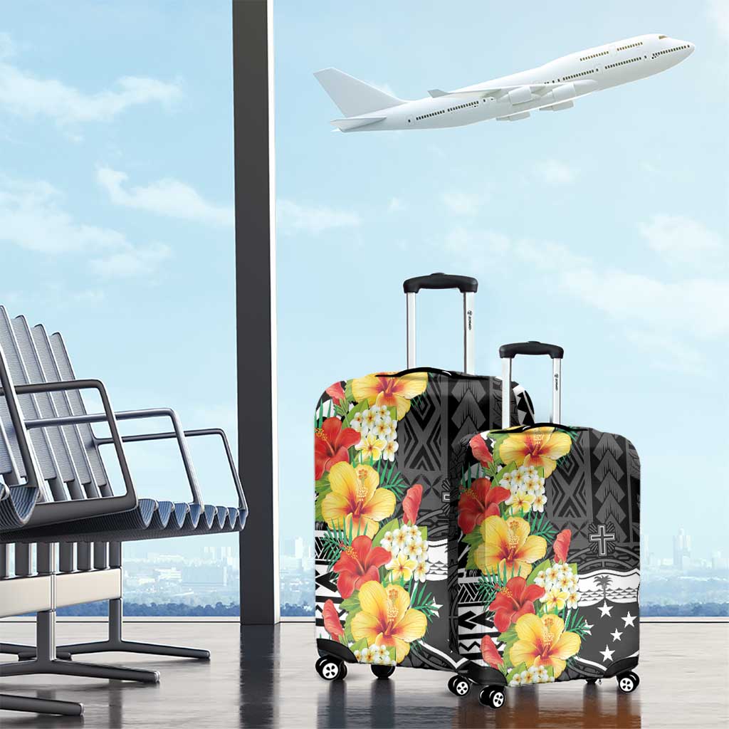 Samoa Tribal Hibiscus Flowers Luggage Cover