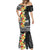 Samoa Tribal Hibiscus Flowers Mermaid Dress