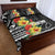 Samoa Tribal Hibiscus Flowers Quilt Bed Set