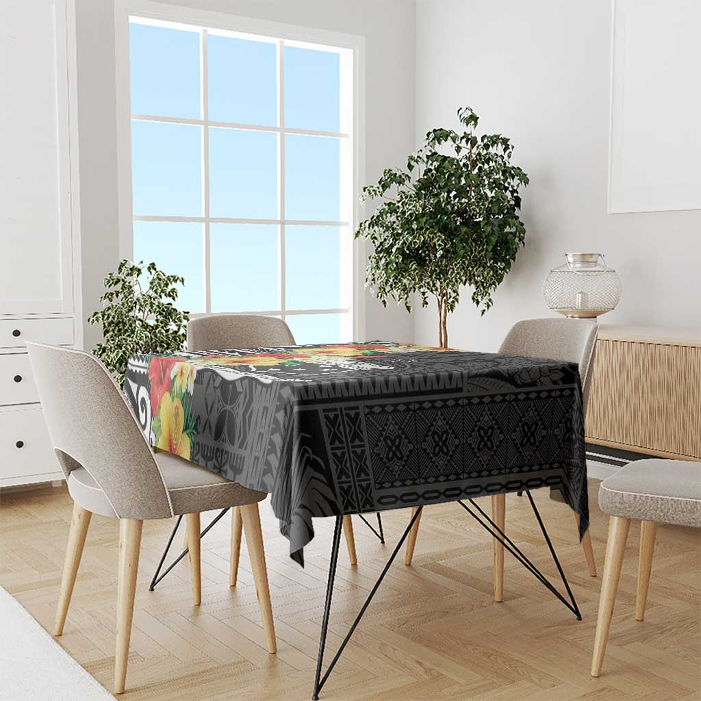 Samoa Tribal Hibiscus Flowers Tablecloth