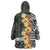 Samoa Tribal Hibiscus Flowers Wearable Blanket Hoodie