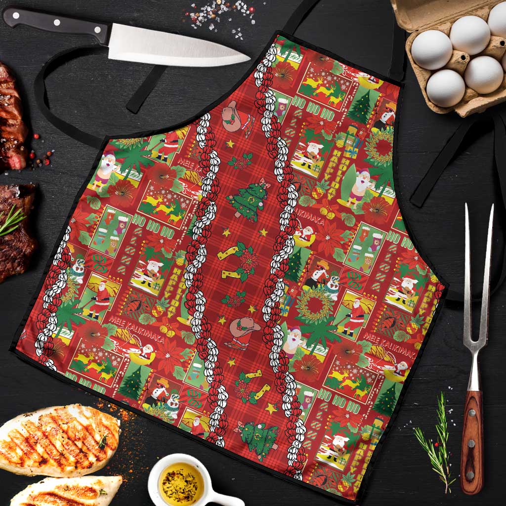 Mele Kalikimaka Pakalana Pikake Lei Apron Hawaiian Rodeo Paniolo Omaomao Palaka - Polynesian Pride