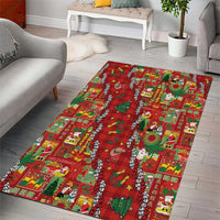 Mele Kalikimaka Pakalana Pikake Lei Area Rug Hawaiian Rodeo Paniolo Omaomao Palaka - Polynesian Pride