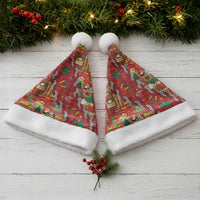 Mele Kalikimaka Pakalana Pikake Lei Christmas Santa Hat Hawaiian Rodeo Paniolo Omaomao Palaka - Polynesian Pride