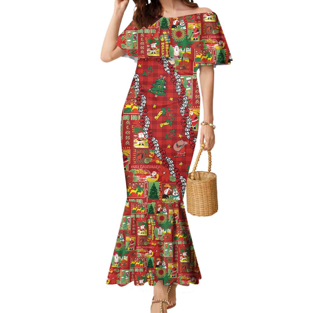Mele Kalikimaka Pakalana Pikake Lei Mermaid Dress Hawaiian Rodeo Paniolo Omaomao Palaka - Polynesian Pride