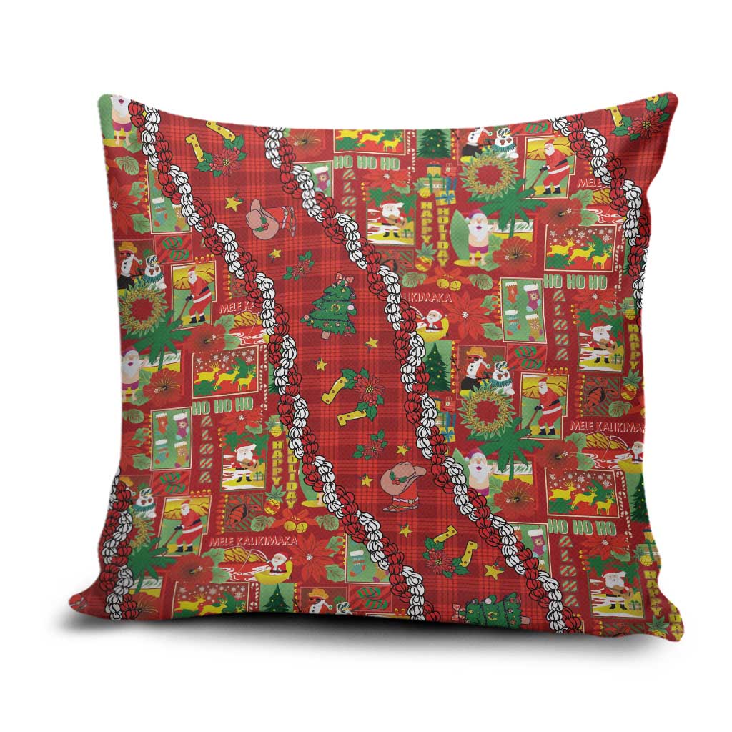 Mele Kalikimaka Pakalana Pikake Lei Pillow Cover Hawaiian Rodeo Paniolo Omaomao Palaka - Polynesian Pride