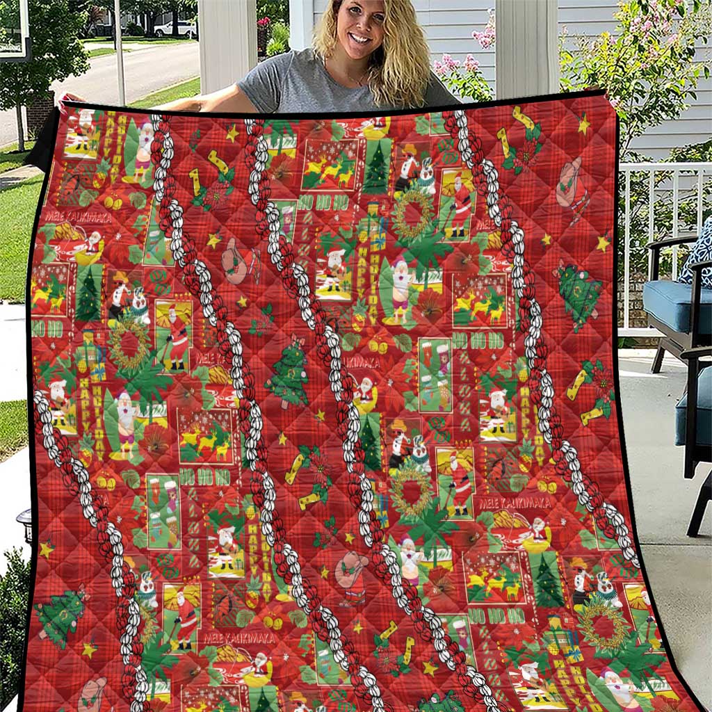 Mele Kalikimaka Pakalana Pikake Lei Quilt Hawaiian Rodeo Paniolo Omaomao Palaka - Polynesian Pride