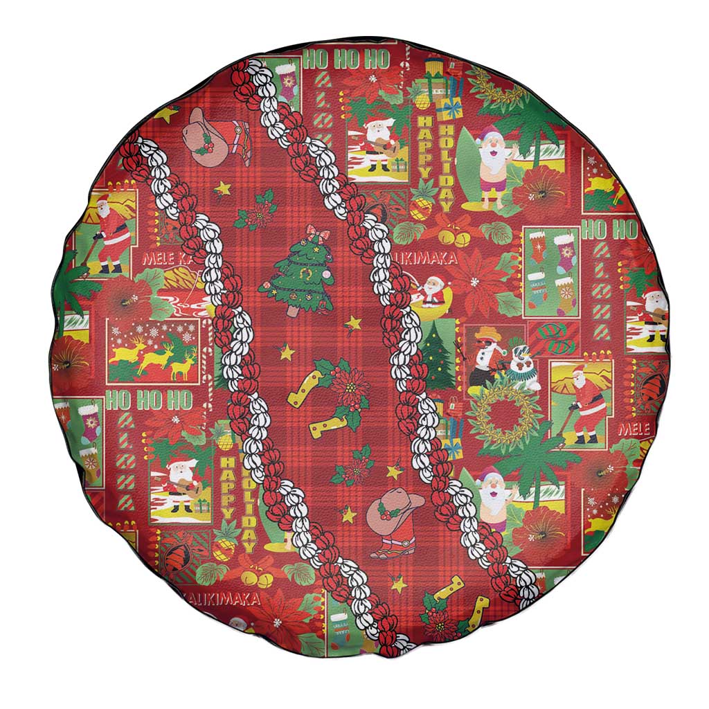 Mele Kalikimaka Pakalana Pikake Lei Spare Tire Cover Hawaiian Rodeo Paniolo Omaomao Palaka - Polynesian Pride