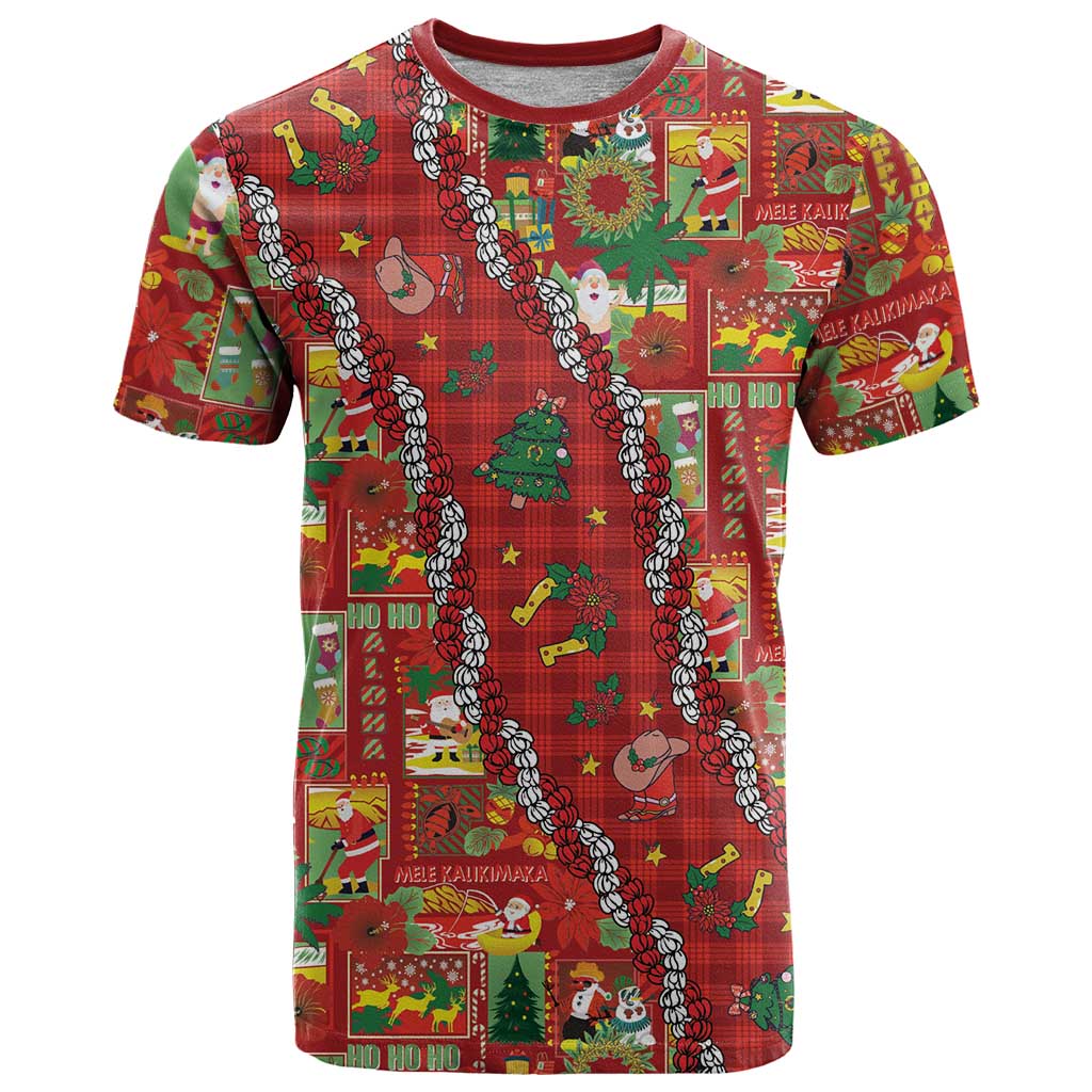 Mele Kalikimaka Pakalana Pikake Lei T Shirt Hawaiian Rodeo Paniolo Omaomao Palaka - Polynesian Pride