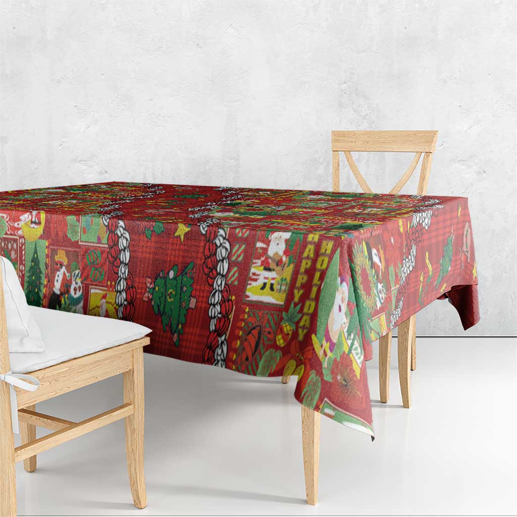 Mele Kalikimaka Pakalana Pikake Lei Tablecloth Hawaiian Rodeo Paniolo Omaomao Palaka - Polynesian Pride
