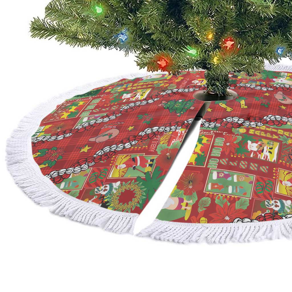 Mele Kalikimaka Pakalana Pikake Lei Tree Skirt Hawaiian Rodeo Paniolo Omaomao Palaka - Polynesian Pride