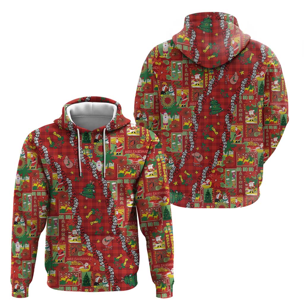 Mele Kalikimaka Pakalana Pikake Lei Zip Hoodie Hawaiian Rodeo Paniolo Omaomao Palaka - Polynesian Pride