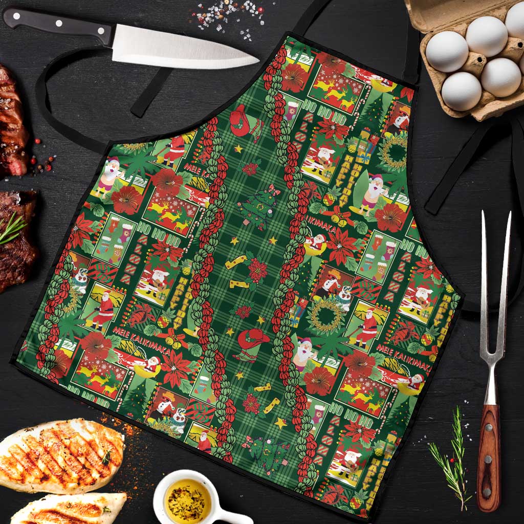 Mele Kalikimaka Pakalana Pikake Lei Apron Hawaiian Rodeo Paniolo Ulaula Palaka - Polynesian Pride