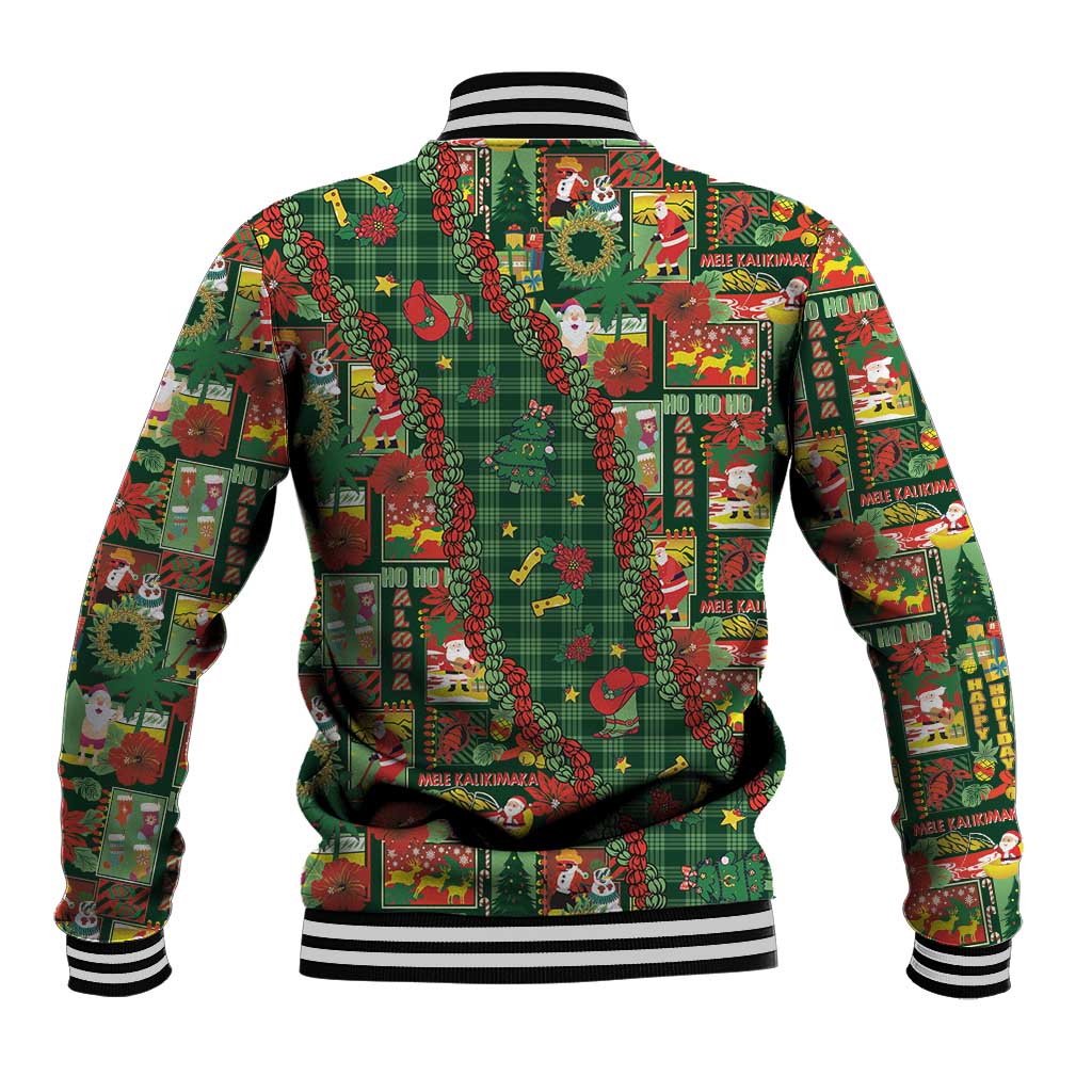 Mele Kalikimaka Pakalana Pikake Lei Baseball Jacket Hawaiian Rodeo Paniolo Ulaula Palaka - Polynesian Pride