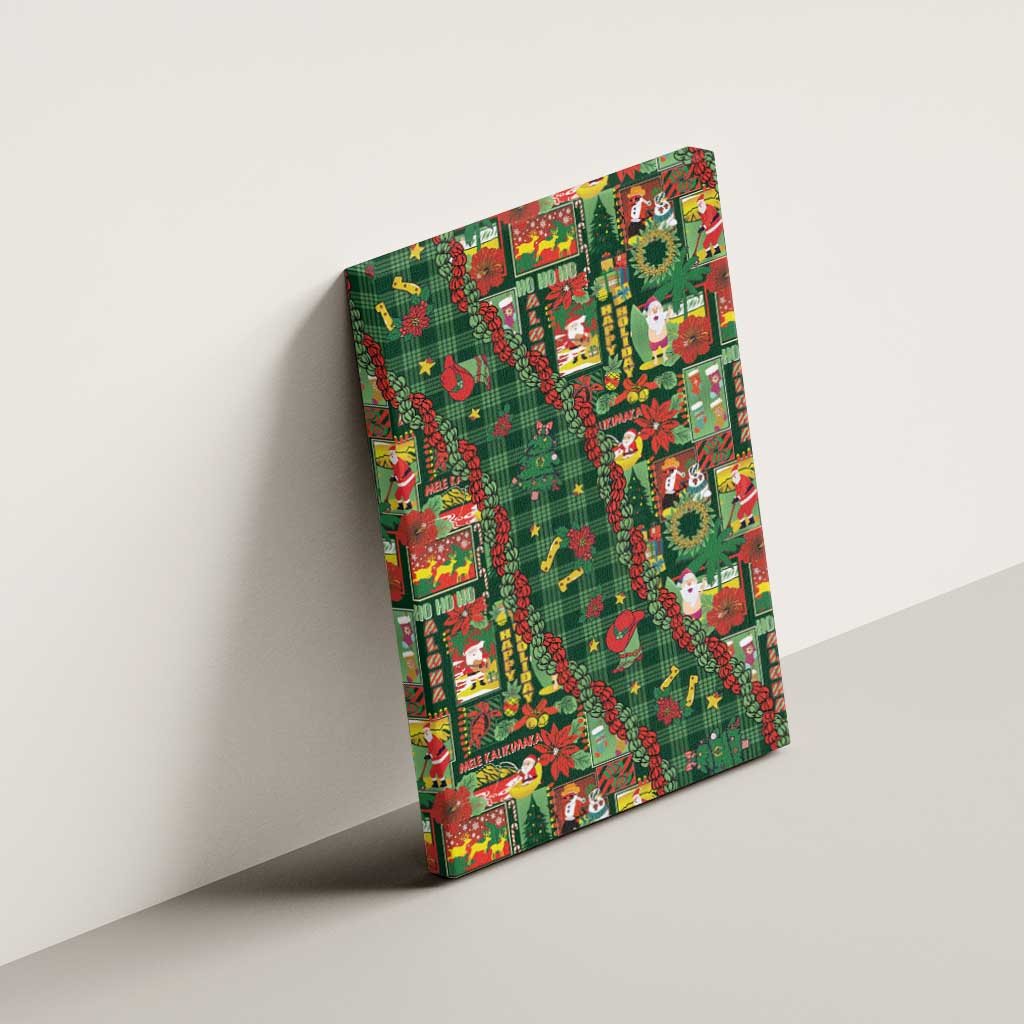 Mele Kalikimaka Pakalana Pikake Lei Canvas Wall Art Hawaiian Rodeo Paniolo Ulaula Palaka - Polynesian Pride