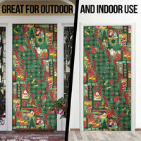 Mele Kalikimaka Pakalana Pikake Lei Door Cover Hawaiian Rodeo Paniolo Ulaula Palaka - Polynesian Pride