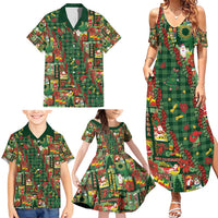 Mele Kalikimaka Pakalana Pikake Lei Family Matching Summer Maxi Dress and Hawaiian Shirt Hawaiian Rodeo Paniolo Ulaula Palaka - Polynesian Pride