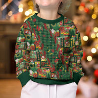 Mele Kalikimaka Pakalana Pikake Lei Kid Ugly Christmas Sweater Hawaiian Rodeo Paniolo Ulaula Palaka - Polynesian Pride