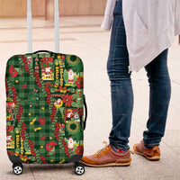Mele Kalikimaka Pakalana Pikake Lei Luggage Cover Hawaiian Rodeo Paniolo Ulaula Palaka - Polynesian Pride