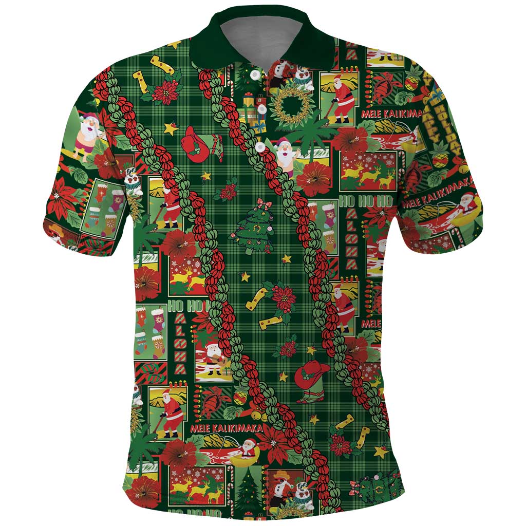Mele Kalikimaka Pakalana Pikake Lei Polo Shirt Hawaiian Rodeo Paniolo Ulaula Palaka - Polynesian Pride