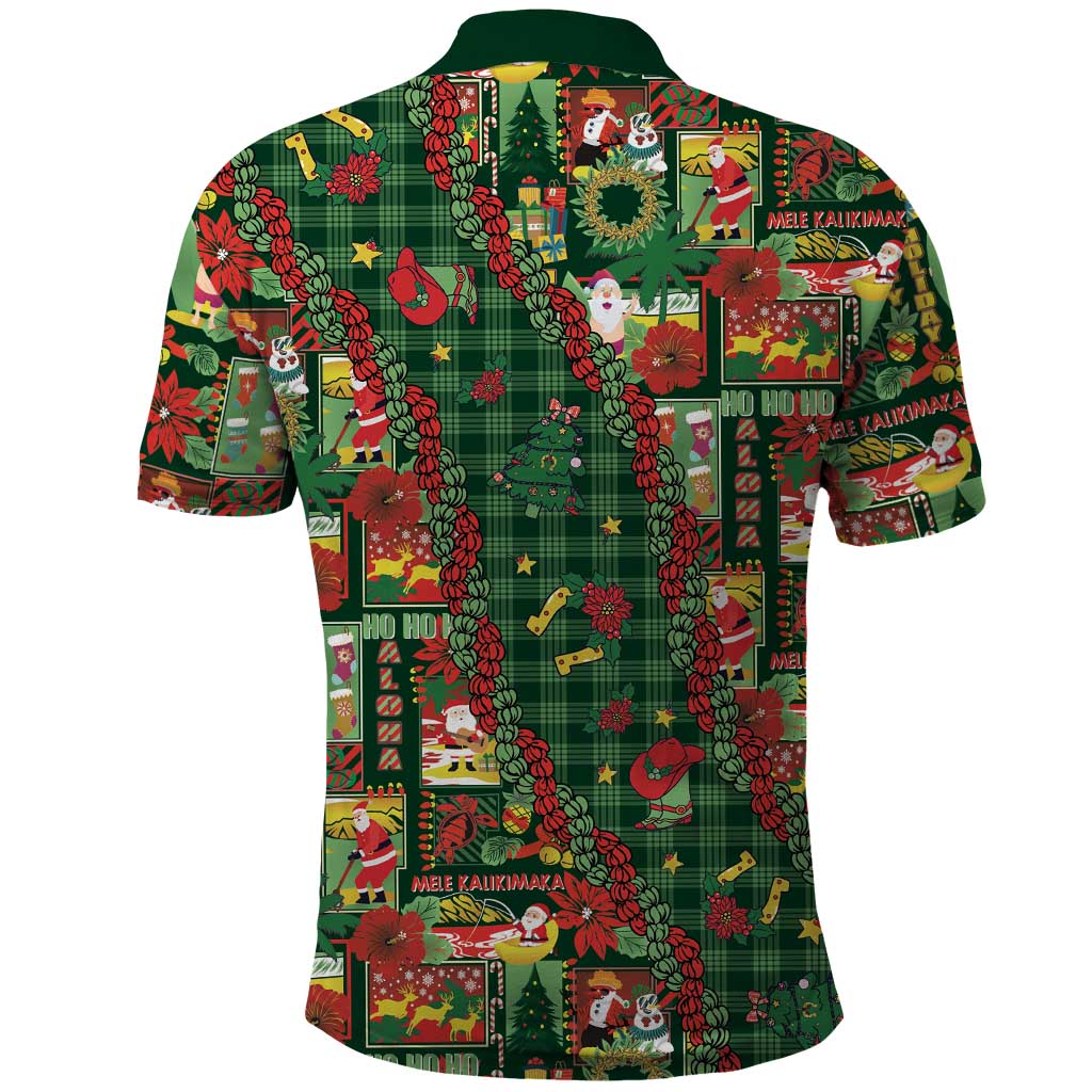 Mele Kalikimaka Pakalana Pikake Lei Polo Shirt Hawaiian Rodeo Paniolo Ulaula Palaka - Polynesian Pride