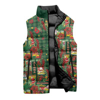 Mele Kalikimaka Pakalana Pikake Lei Sleeveless Puffer Jacket Hawaiian Rodeo Paniolo Ulaula Palaka - Polynesian Pride