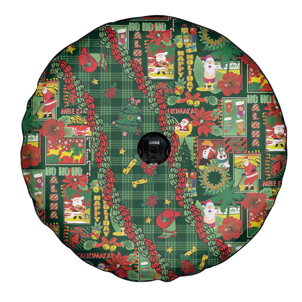 Mele Kalikimaka Pakalana Pikake Lei Spare Tire Cover Hawaiian Rodeo Paniolo Ulaula Palaka - Polynesian Pride
