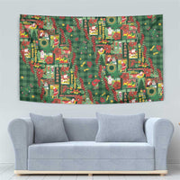 Mele Kalikimaka Pakalana Pikake Lei Tapestry Hawaiian Rodeo Paniolo Ulaula Palaka - Polynesian Pride