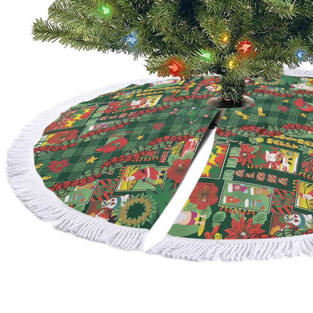 Mele Kalikimaka Pakalana Pikake Lei Tree Skirt Hawaiian Rodeo Paniolo Ulaula Palaka - Polynesian Pride