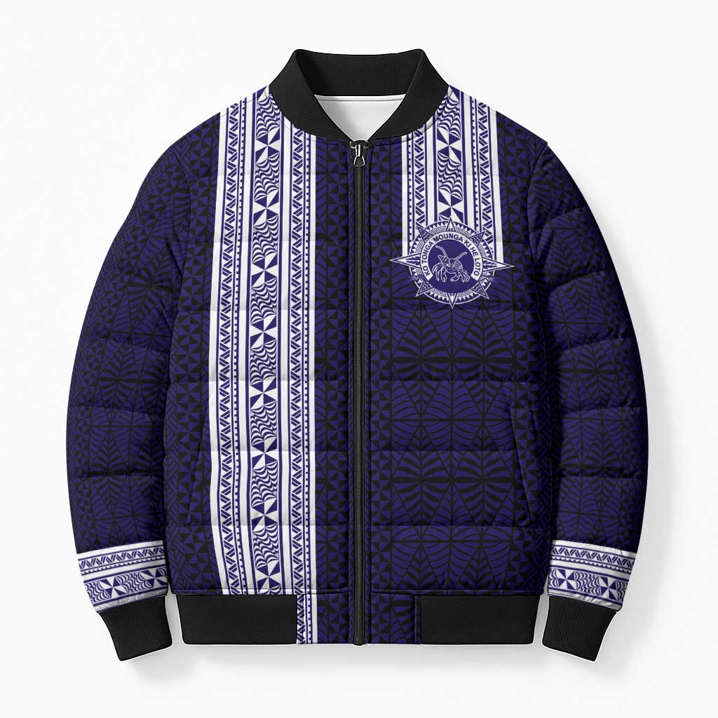Tonga Queen Salote College 100 years Bomber Puffer Jacket QSC 1926-2026 Tongan Pattern